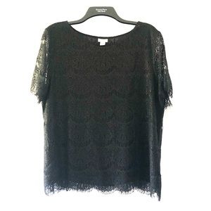 J. Crew blouse lace-type blouse